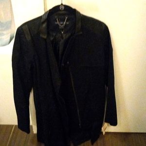 French connection blazer with leather top